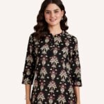 Printed Black Kurti